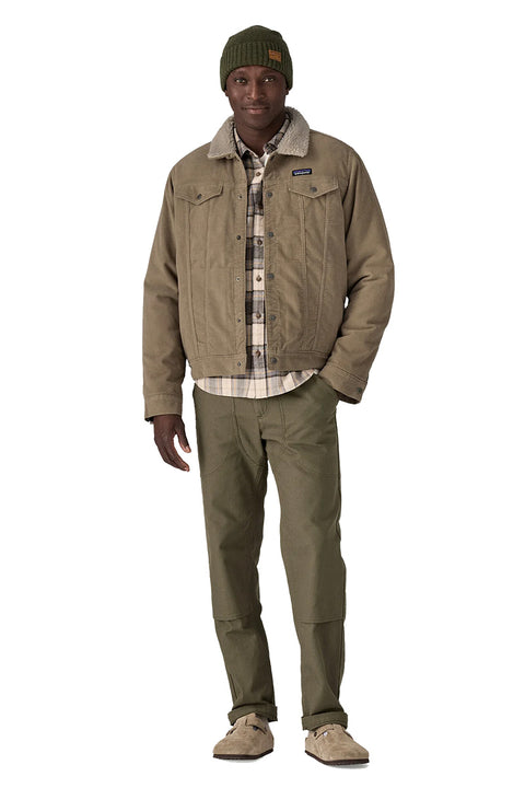 Patagonia Men's Pile Lined Trucker Jacket - Seabird Grey- Front
