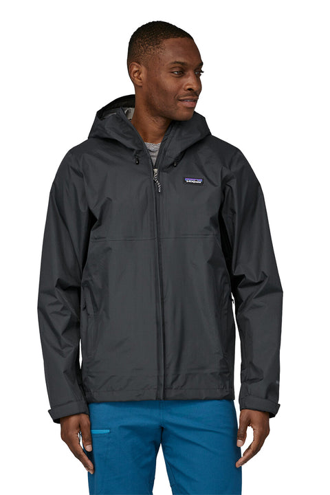 Patagonia Men's Torrentshell 3L Jacket - Black- Front on model