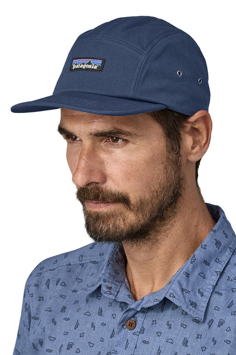 Patagonia P-6 Label Maclure Hat - New Navy- Front on model