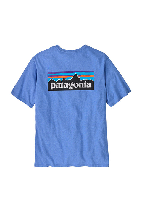 Patagonia P-6 Logo Responsibiliti Tee - Abundant Blue- Back