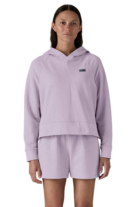Patagonia Women's Regenerative Organic Certified Cotton Essential Hoody - Foxglove Purple- Front