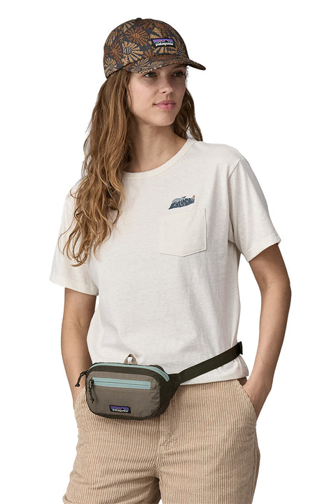 Patagonia Ultralight Black Hole Mini Hip Pack - Pine Needle Green- Front on models hips