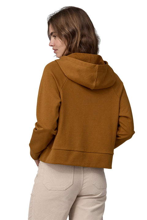 Patagonia Women's Regenerative Organic Certified Cotton Essential Hoody - Shelter Brown- Back