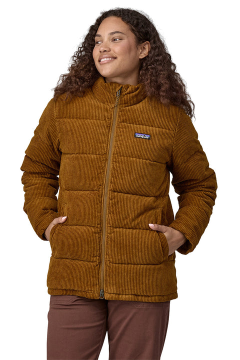 Patagonia Women's Cord Fjord Coat - Shelter Brown- Front close up