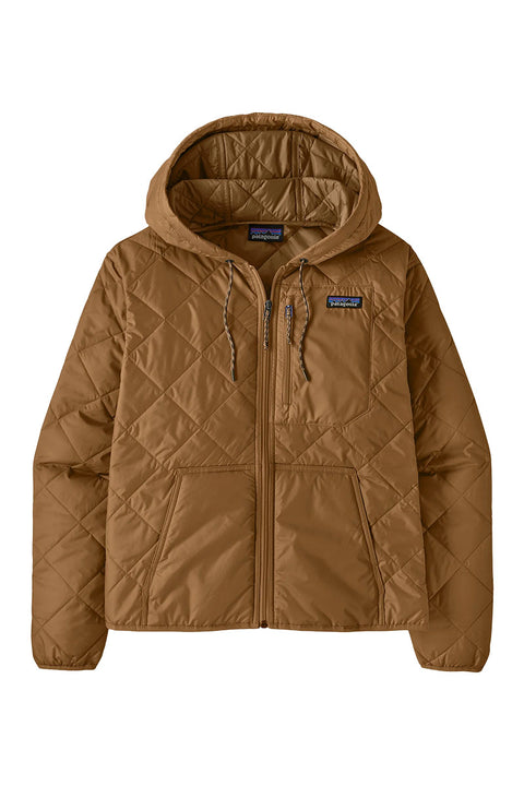 Patagonia Women's Diamond Quilted Bomber Hoody - Deer Brown