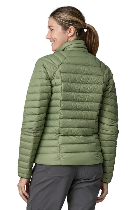 Patagonia Women's Down Sweater Jacket - Terrain Green- Back