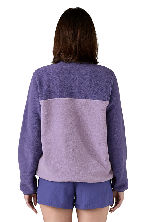 Patagonia Women's Lightweight Synchilla Snap-T Pullover Fleece - Concrete Purple- Back