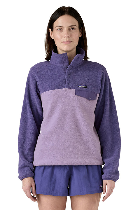 Patagonia Women's Lightweight Synchilla Snap-T Pullover Fleece - Concrete Purple- Front