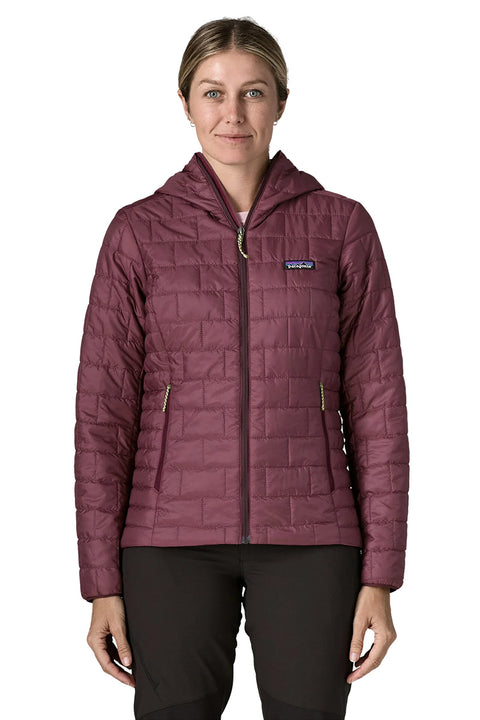 Patagonia Women's Nano Puff Hoody - Berry Fig- Front