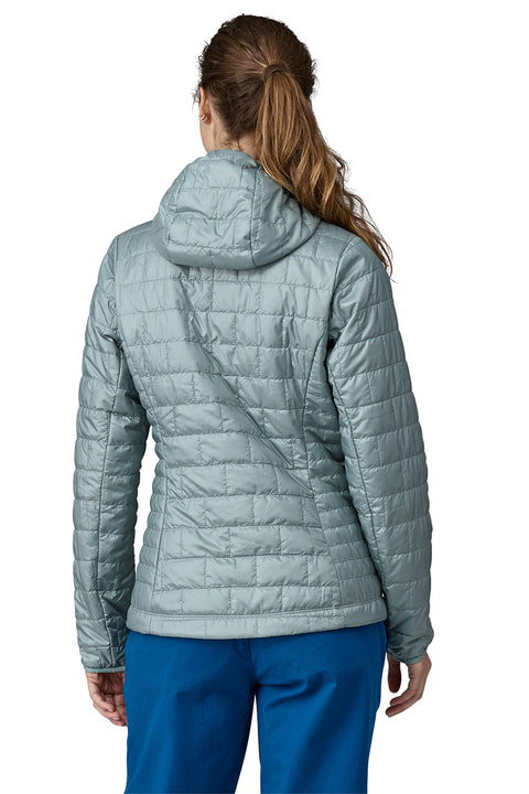 Patagonia Women's Nano Puff Hoody - Thermal Blue- Back