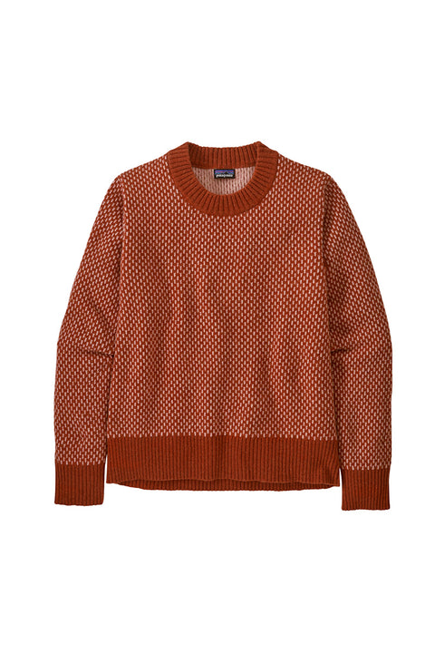 Patagonia Women's Recycled Wool-Blend Crewneck Sweater - Ridge: Burl Red