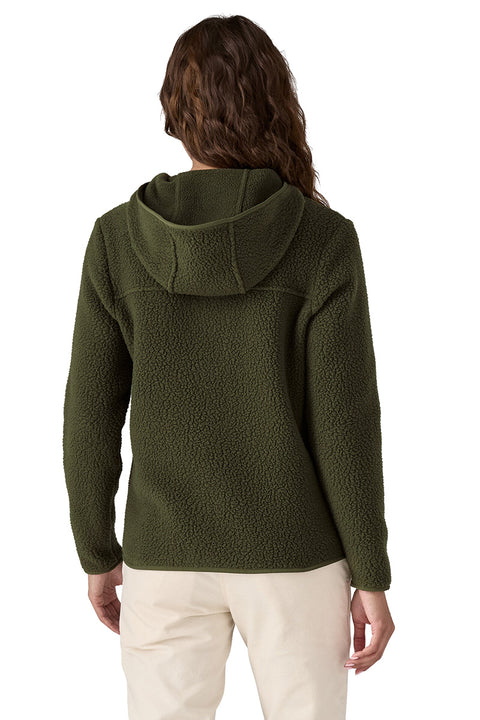 Patagonia Women's Retro Pile Hoody - Pine Needle Green- Back