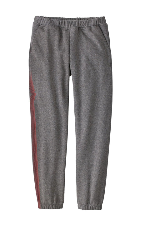 Patagonia Women's Ridge Rise Stripe Uprisal Sweatpants - Gravel Heather- Front