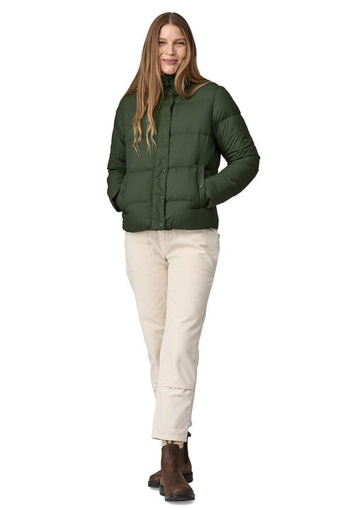 Patagonia Women's Silent Down Jacket - Torrey Pine Green- Front