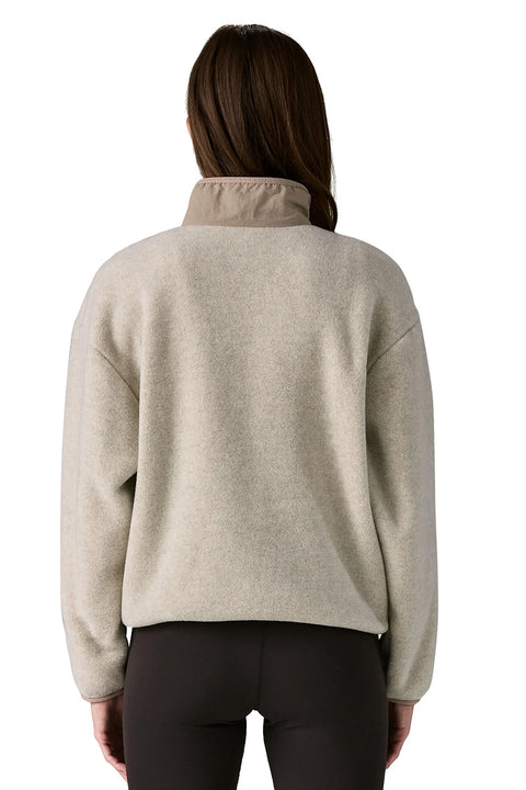 Patagonia Women's Synchilla Jacket - Oatmeal Heather w/ Seabird Grey- Back