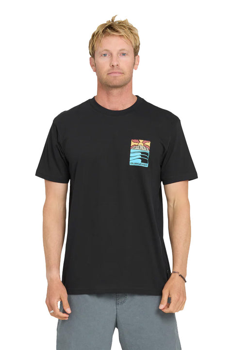 Quiksilver Going Right T-Shirt - Black- Front