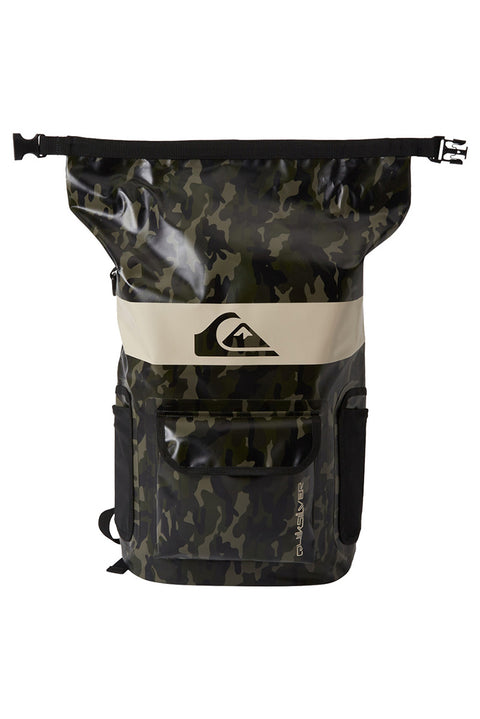 Quiksilver Sea Stash 20L Medium Surf Backpack - Black Camouflage - Top Open