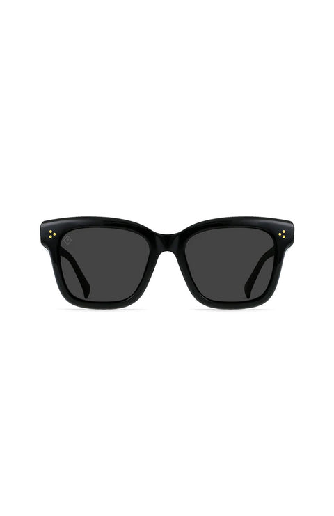 Raen Breya Sunglasses - Recycled Black / Smoke Polarized- Front