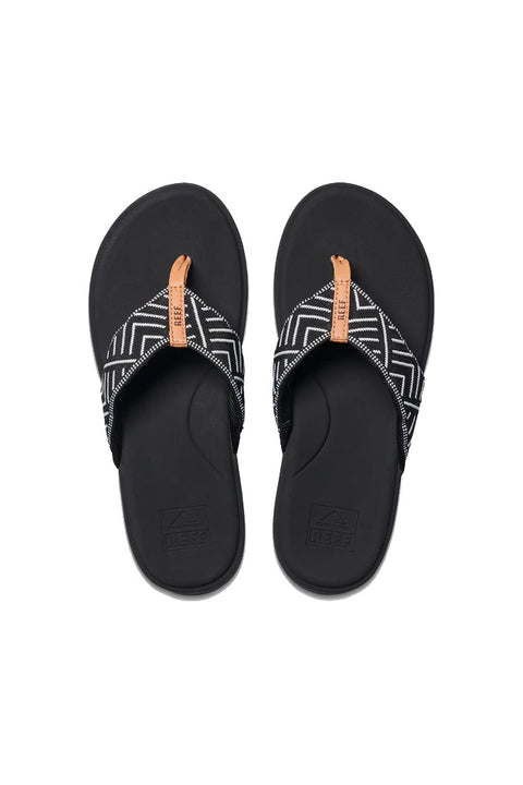 Reef Cushion Cloud Textile Sandal - Black Geo- Overview