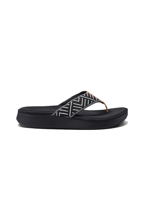 Reef Cushion Cloud Textile Sandal - Black Geo- Side 2