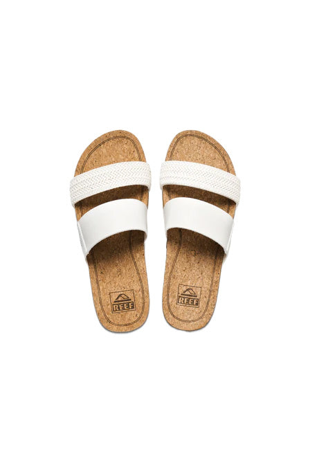 Reef Cushion Vista Hi Sandal - White Braid- Top view