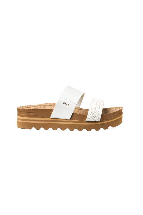 Reef Cushion Vista Hi Sandal - White Braid- Side view