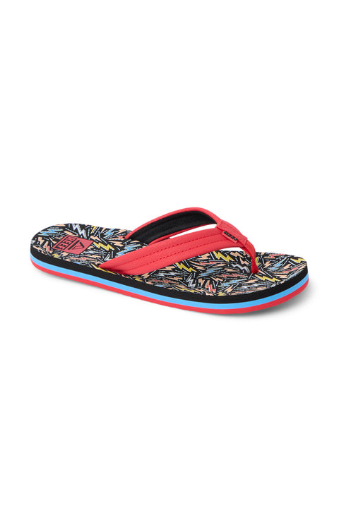 Reef Kids Ahi Sandal - Multi Bolts- Side with top view
