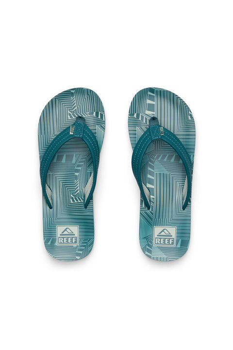 Reef Kids Ahi Sandal - Sage Stripe- Top View