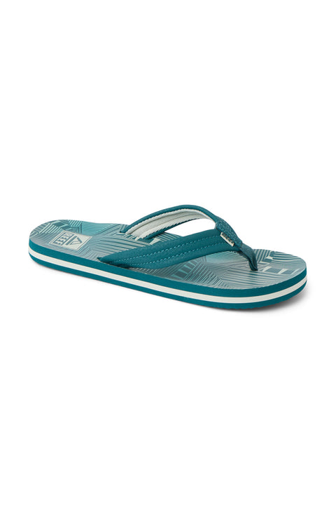 Reef Kids Ahi Sandal - Sage Stripe- Side with top