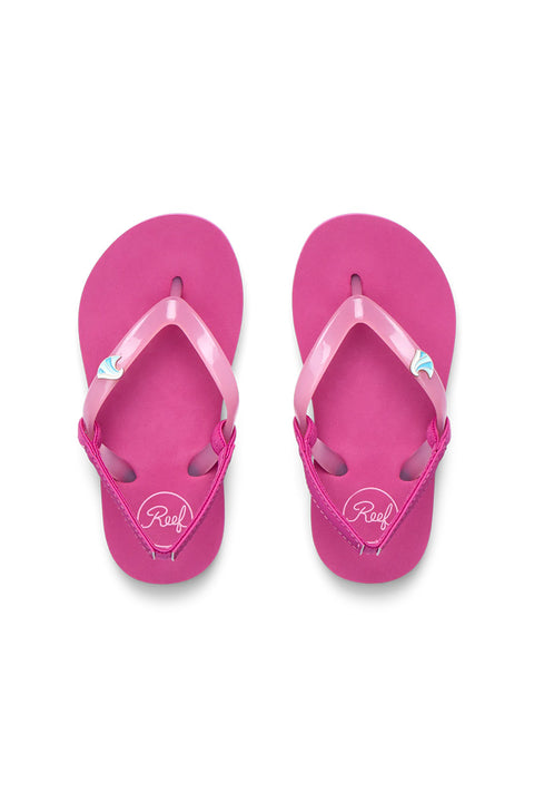 Reef Little Charming Sandals - Fuchsia Red- Top view