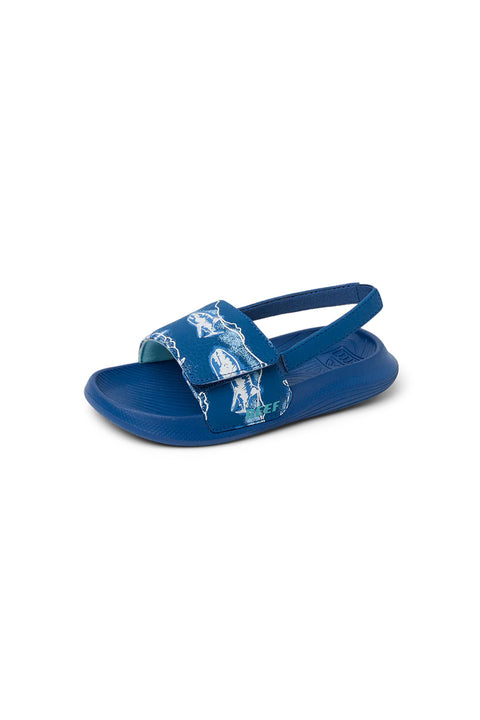 Reef Kids Little Salty Slide - Royal Sharks- Front