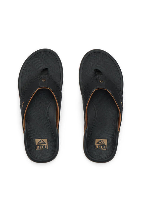 Reef Offshore Sandal - Black / Gum- Top view