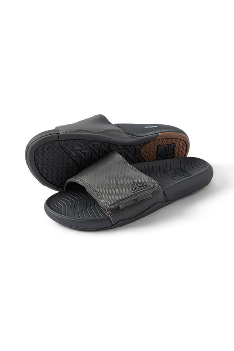 Reef Phantom Slab Sandal - Black- Front and bottom view