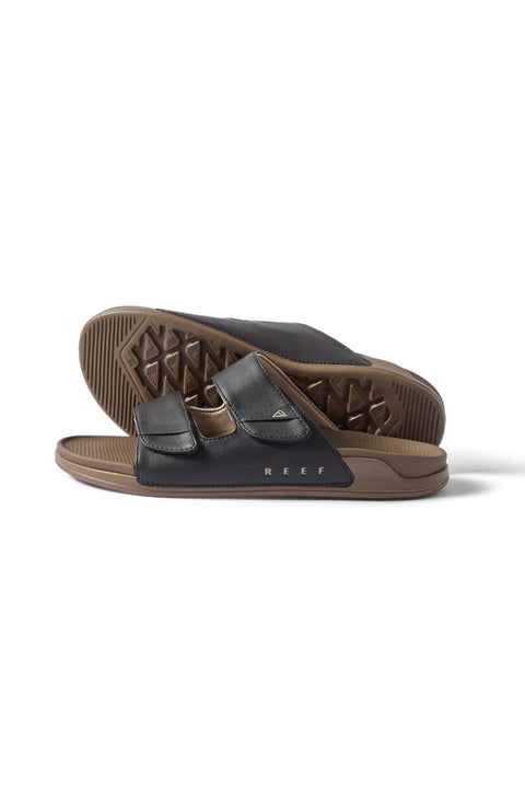 Reef Phantom Tradewind Sandal - Fossil / Black- Side and bottom