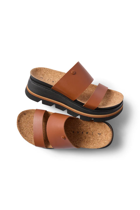 Reef Vista Luxe SIAA Sandal - Cocoa / Black- Top view with one sideways 