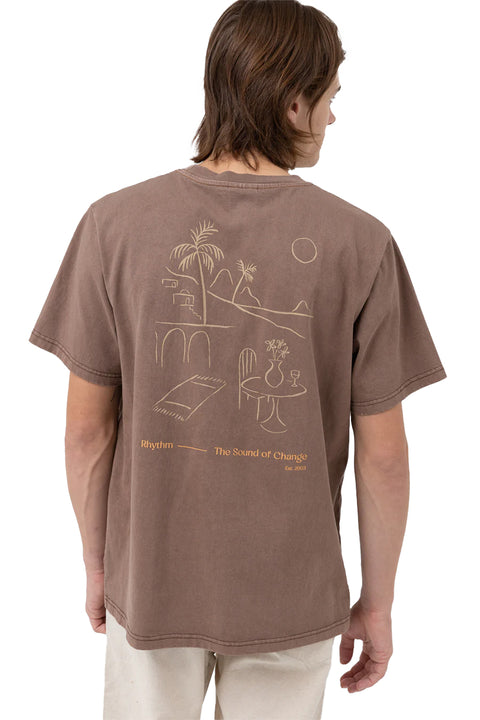Rhythm Day Off Vintage SS T-Shirt - Brown - Back