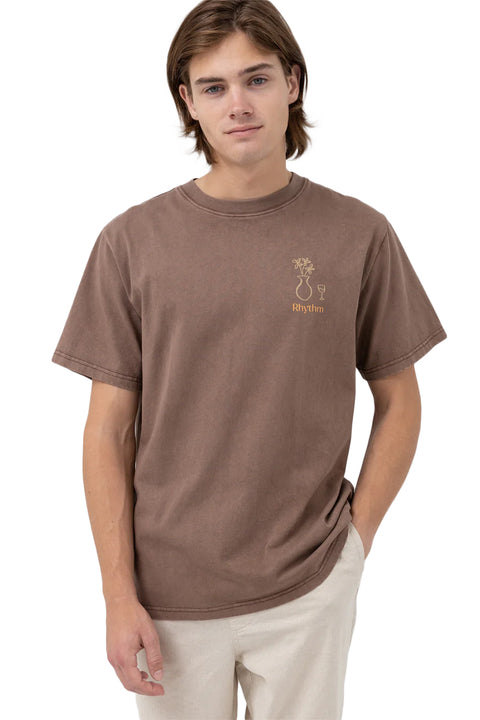 Rhythm Day Off Vintage SS T-Shirt - Brown