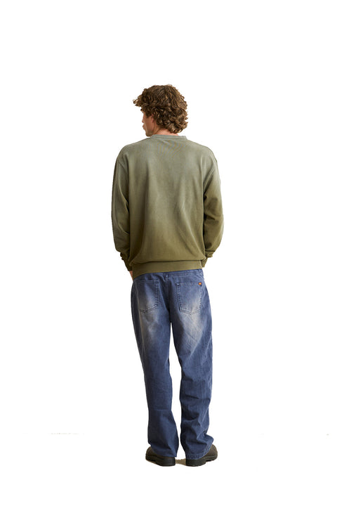 Rhythm Drifter Salt Wash Crew - Olive- Back