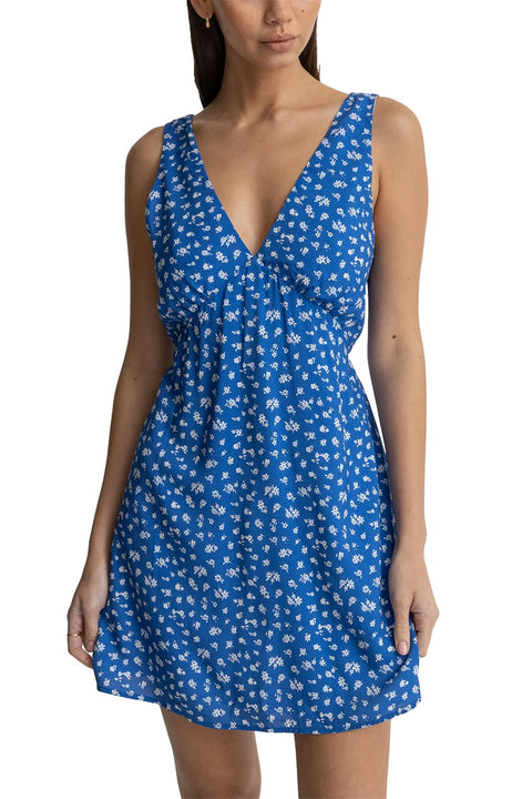 Rhythm Elodie Floral Mini Dress - Blue