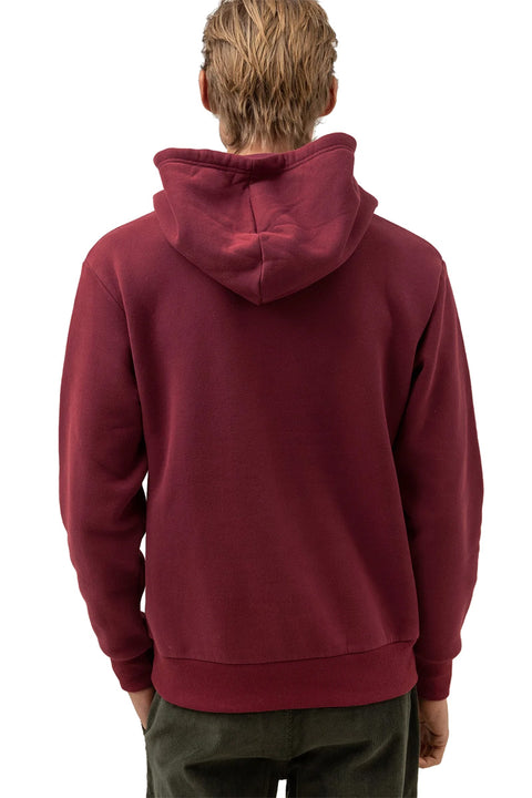 Rhythm Embroidered Fleece Hoodie - Mulberry - Back