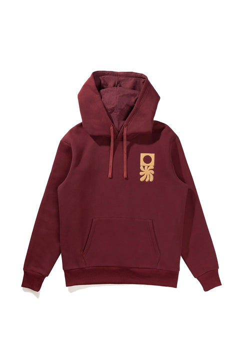 Rhythm Embroidered Fleece Hoodie - Mulberry - No Model