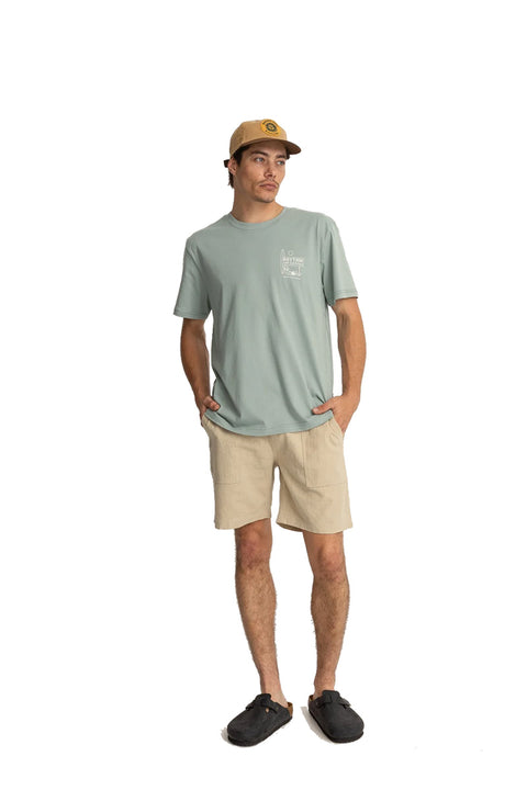 Rhythm Lull SS T-Shirt - Seafoam- Full model view