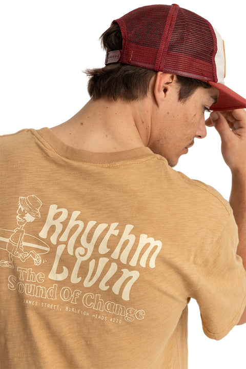 Rhythm Pathway Trucker Cap - Red- Back view on model