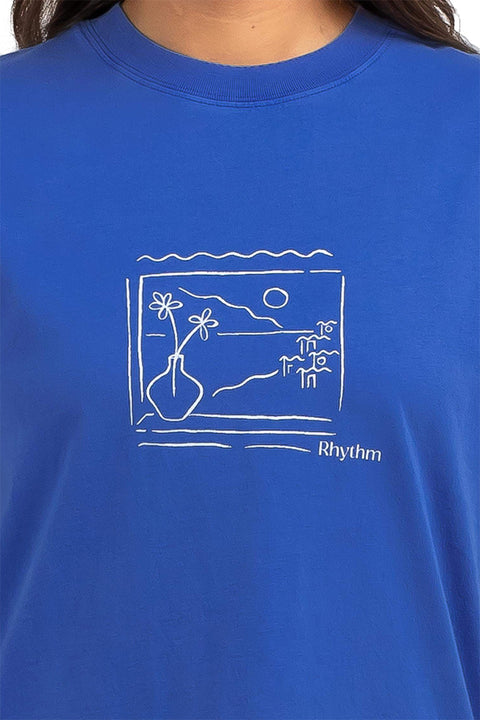 Rhythm Views Band T-Shirt - Blue - Closeup