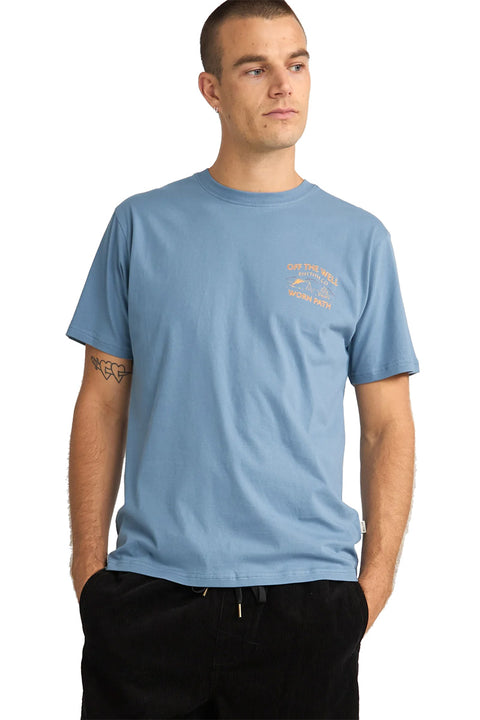 Rhythm Wilderness SS T-Shirt - Vintage Blue- Front view