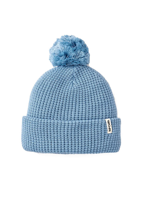 Rip Curl Anoeta Reg Pom Pom Beanie - Dusty Blue- Front