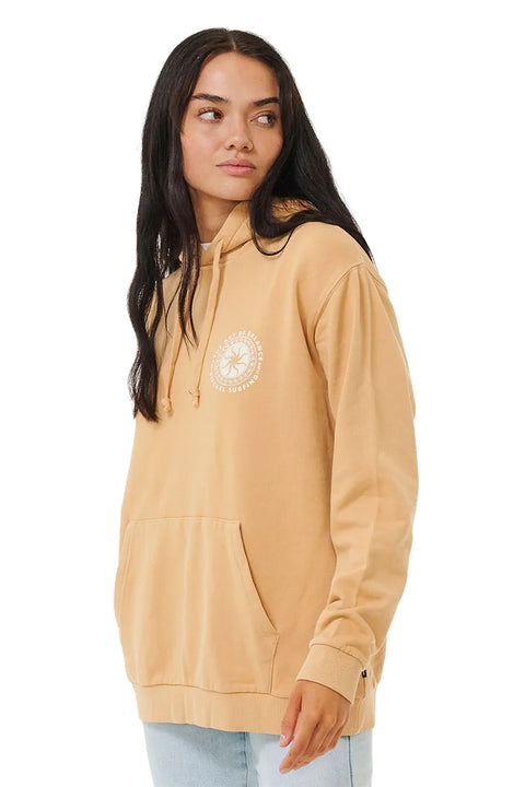 Rip Curl Balance Relaxed Hoodie - Tan - Side