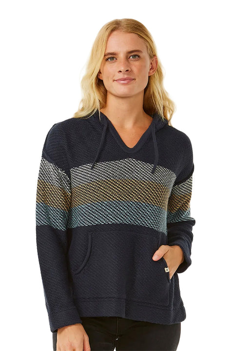 Rip Curl Block Party Poncho Knit - Navy