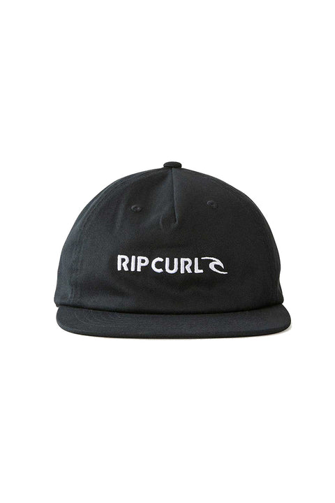 Rip Curl Brand Icon Flexfit Adjustable Cap - Black - Front