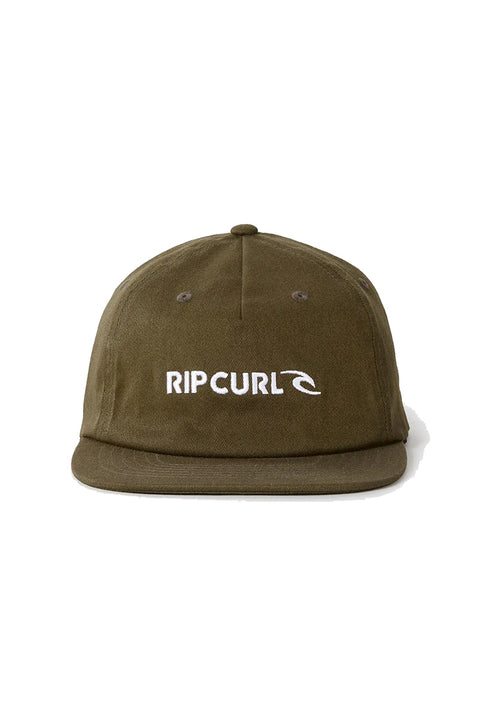 Rip Curl Brand Icon Flexfit Adjustable Cap - Olive - Front
